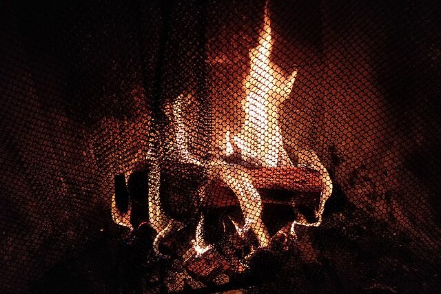 log fire